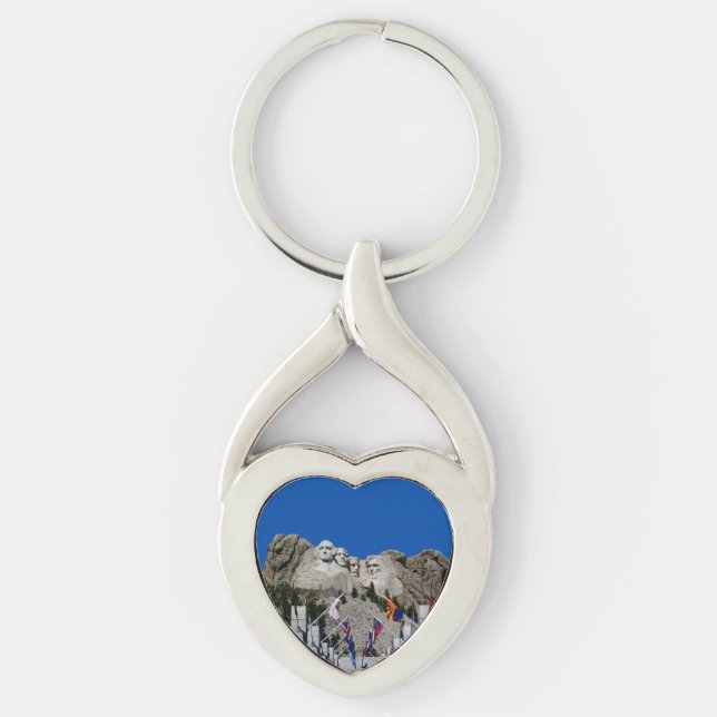 Customisable Mt Rushmore Souvenir Key Ring (Front)