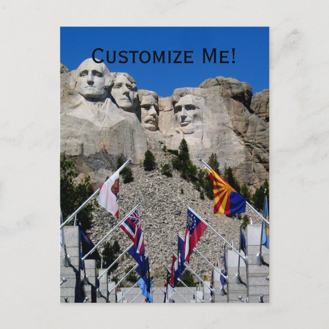 Customisable Mt Rushmore Souvenir Postcard (Front)