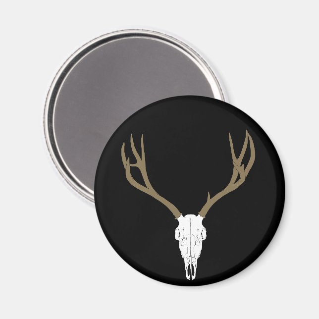 Customisable Mule Deer Skull Magnet (Front/Back)