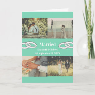 Customisable Multi Photo Wedding Family Gift  Card