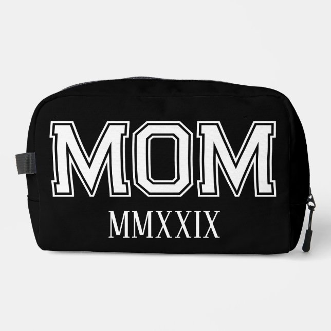 Customisable 'Mum' Established Roman Numerals Gift Dopp Kit (Front)