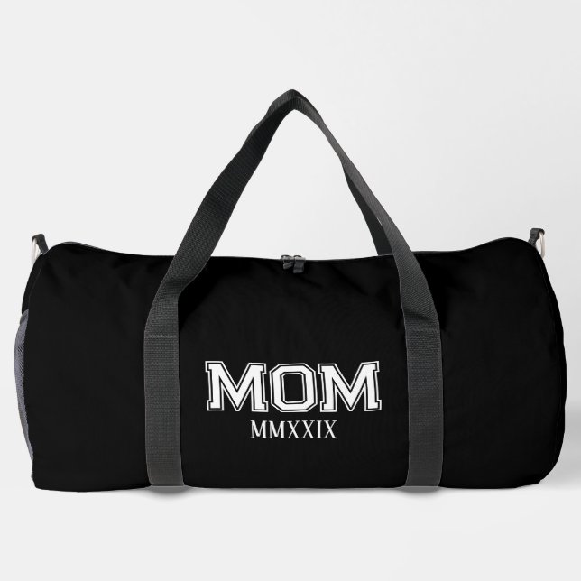 Customisable 'Mum' Established Roman Numerals Gift Duffle Bag (Back)