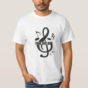 Customisable Music Note Design T-Shirt