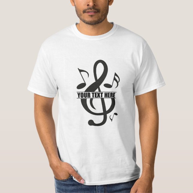 Customisable Music Note Design T-Shirt (Front)