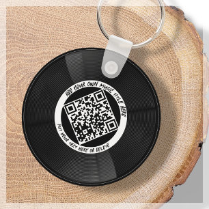 Customisable Music QR Code LP Vinyl Keychain