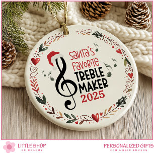 Customisable Music Teacher Student Photo Ceramic Ornament