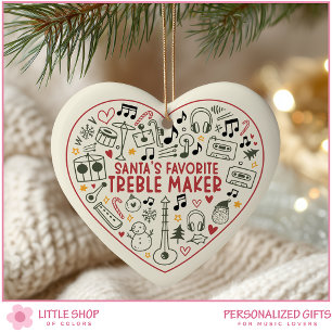 Customisable Music Teacher Student Photo Ceramic Ornament