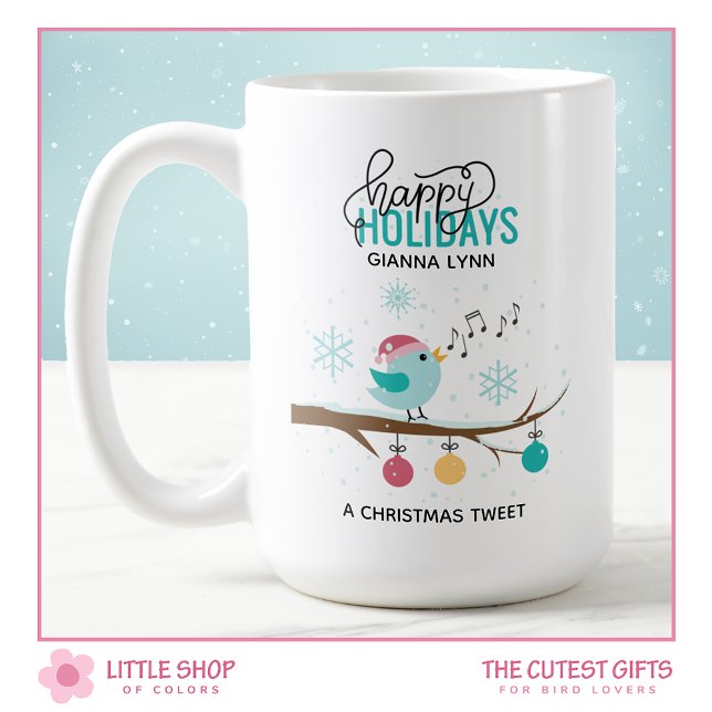 Customisable Musical Singing Bird Christmas Coffee Mug (Creator Uploaded)