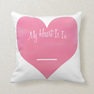 Customisable My Heart Is In ___ Cushion
