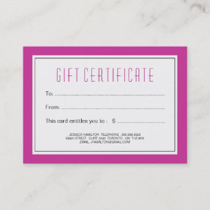 Customisable Nail Salon Gift Certificate
