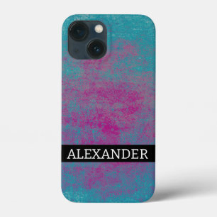 Customisable name Abstract grunge texture iPhone 13 Mini Case