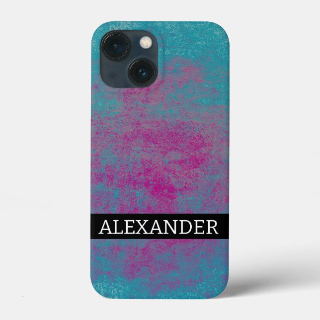 Customisable name Abstract grunge texture Case-Mate iPhone Case (Back)