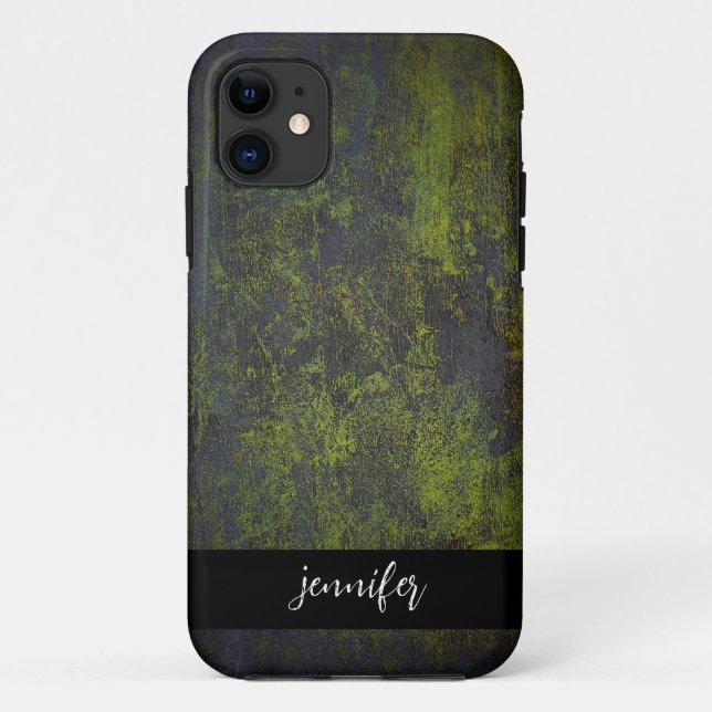 Customisable name Abstract grunge texture Case-Mate iPhone Case (Back)