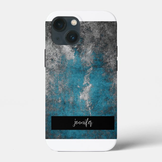 Customisable name Abstract grunge texture Case-Mate iPhone Case (Back)