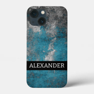 Customisable name. Abstract grunge texture iPhone 13 Mini Case