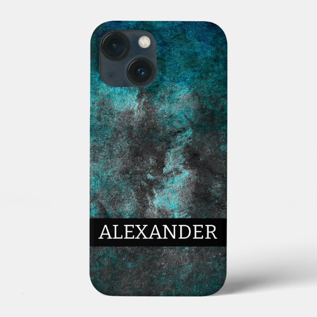 Customisable name. Abstract grunge texture Case-Mate iPhone Case (Back)