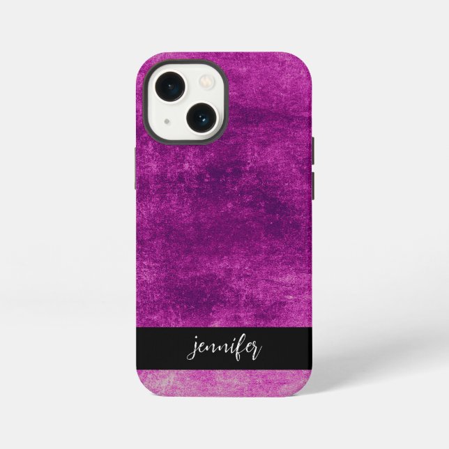 Customisable name Abstract grunge texture iPhone Case (Back)