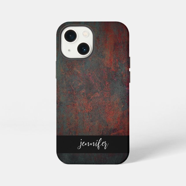 Customisable name Abstract grunge texture iPhone Case (Back)