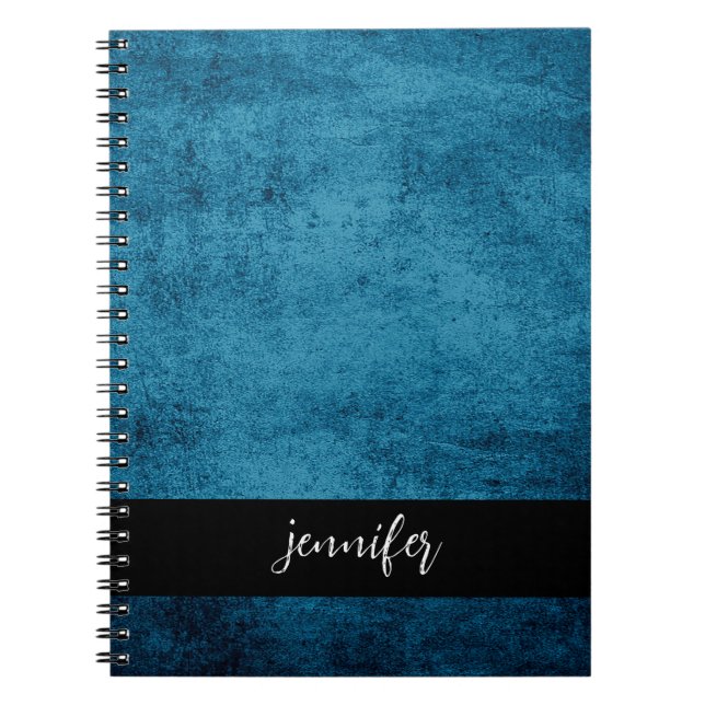 Customisable name Abstract grunge texture Notebook (Front)