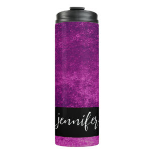 Customisable name Abstract grunge texture Thermal Tumbler