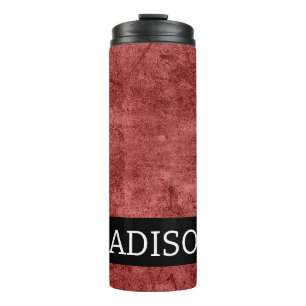 Customisable name. Abstract grunge texture Thermal Tumbler