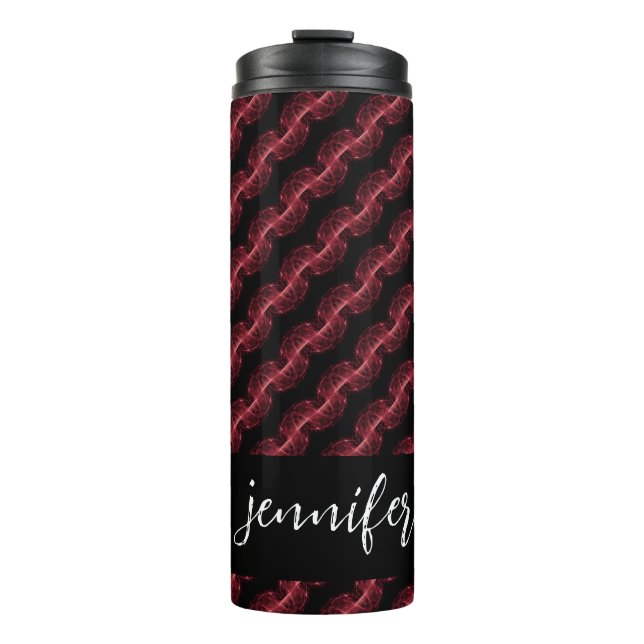 Customisable name Abstract smoke pattern Thermal Tumbler (Front)