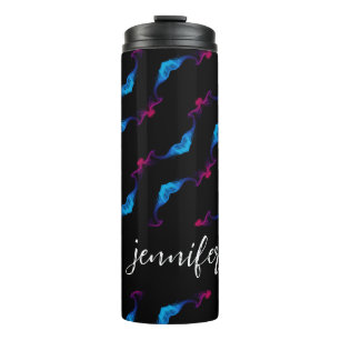 Customisable name Abstract smoke pattern Thermal Tumbler