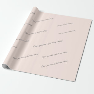 Customisable name and love quote wrapping paper