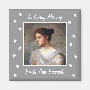 Customisable Name and Photo Remembrance Magnet