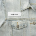 Customisable name badge with magnetic backing