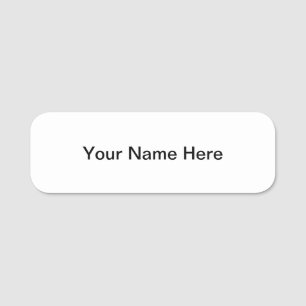 Customisable name badge with magnetic backing