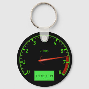 Customisable Name car revs keychains