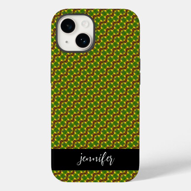 Customisable name Colourful floral pattern Case-Mate iPhone Case (Back)