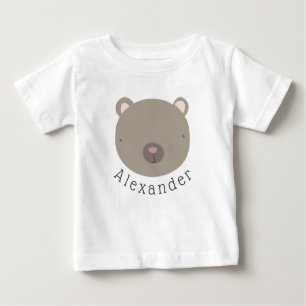 Customisable Name Cute Bear Baby T-Shirt