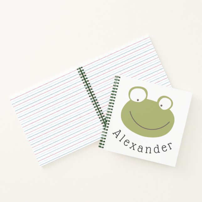 Customisable Name Cute Frog Notebook (Inside)