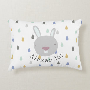 Customisable Name Cute Rabbit Decorative Cushion