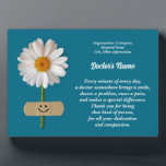 Customisable Name Doctor Appreciation Gift Plaque<br><div class="desc">Doctor Appreciation Gift Plaque with customisable Doctor's Name and text. Perfect Gift for the National Doctors' Day, Doctors' Week, Thank You Doctor, Graduation, Any Occasion, Event or Birthday for a special Doctor. Matching cards, postage stamps and other products available in the Business Related Holidays / Healthcare Category of our store....</div>