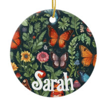 Customisable Name Garden Ornament - Butterfly