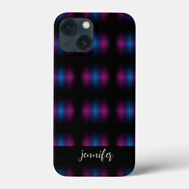 Customisable name Glowing steel pattern Case-Mate iPhone Case (Back)