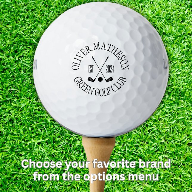 Customisable Name Golf Club Ball (Custom Golf Club Logo Golf Balls)