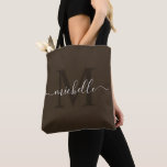 Customisable Name & Initial Dark and Deep Brown Tote Bag<br><div class="desc">Introducing our Customisable Initial & Name With Solid Brown Colour Tote Bag, a chic and personalised accessory that effortlessly blends style and individuality. Crafted with a solid Brown canvas, this tote bag serves as a vibrant backdrop for your chosen initial and name, creating a distinctive statement piece that reflects your...</div>