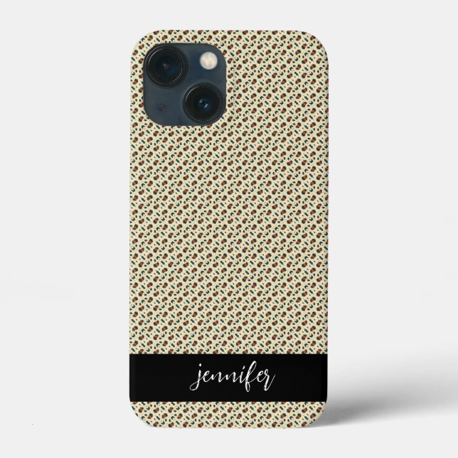 Customisable name Leopard skin pattern Case-Mate iPhone Case (Back)