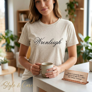 Customisable Name Oatmeal Comfortable Fit Tri-Blend Shirt