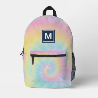 Customisable Name Pastel Tie Dye Backpack
