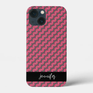 Customisable name Seamless floral pattern iPhone 13 Mini Case