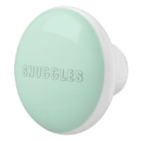 Customisable name "Snuggles" seafoam mint green