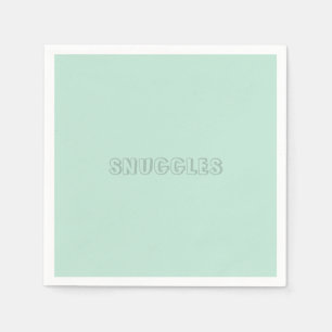 Customisable name "Snuggles" seafoam mint green Napkin