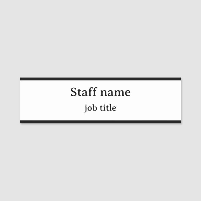 Customisable name tag for work (Front)