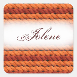 Customisable name yarn craft stickers