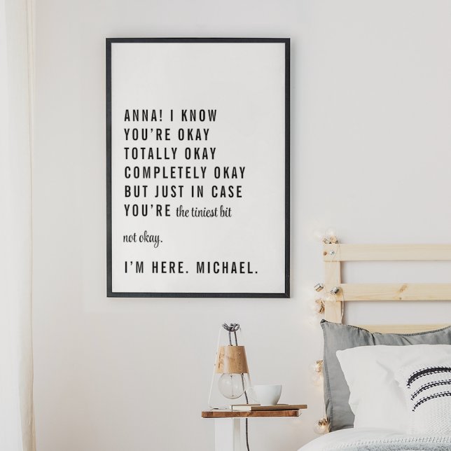 Customisable Names - Just in Case You’re Not Okay Poster (Creator Uploaded)